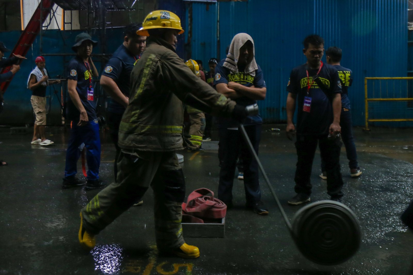 Rain did not stop the fire and rescue volunteers from different organizations in Manila from competing in the 9th Mini Fire Olympics 2025 on Sunday, 19 October 2025, at Barangay 229, Sta Cruz, Manila.