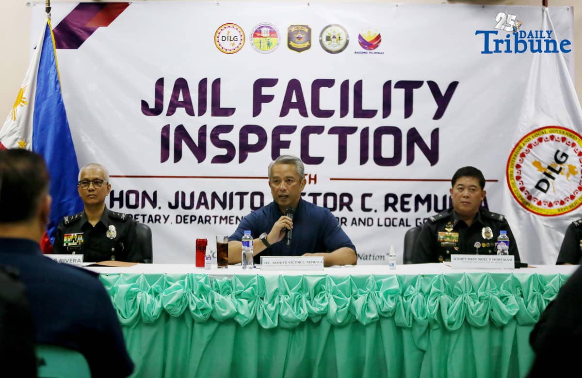 (October 20 2025) At the press-conference on Monday October 20 2025, DILG Sec. Jonvic Remulla along with BJMP Chief JDIR Ruel Rivera and other officials  said that the  Quezon City Jail in Brgy.  Payatas, Quezon City, is Willing and capable to detain those who will be indicted in the flood control scandal, he expects at least 200 individuals to be indicted in the coming weeks. Photo/Analy Labor