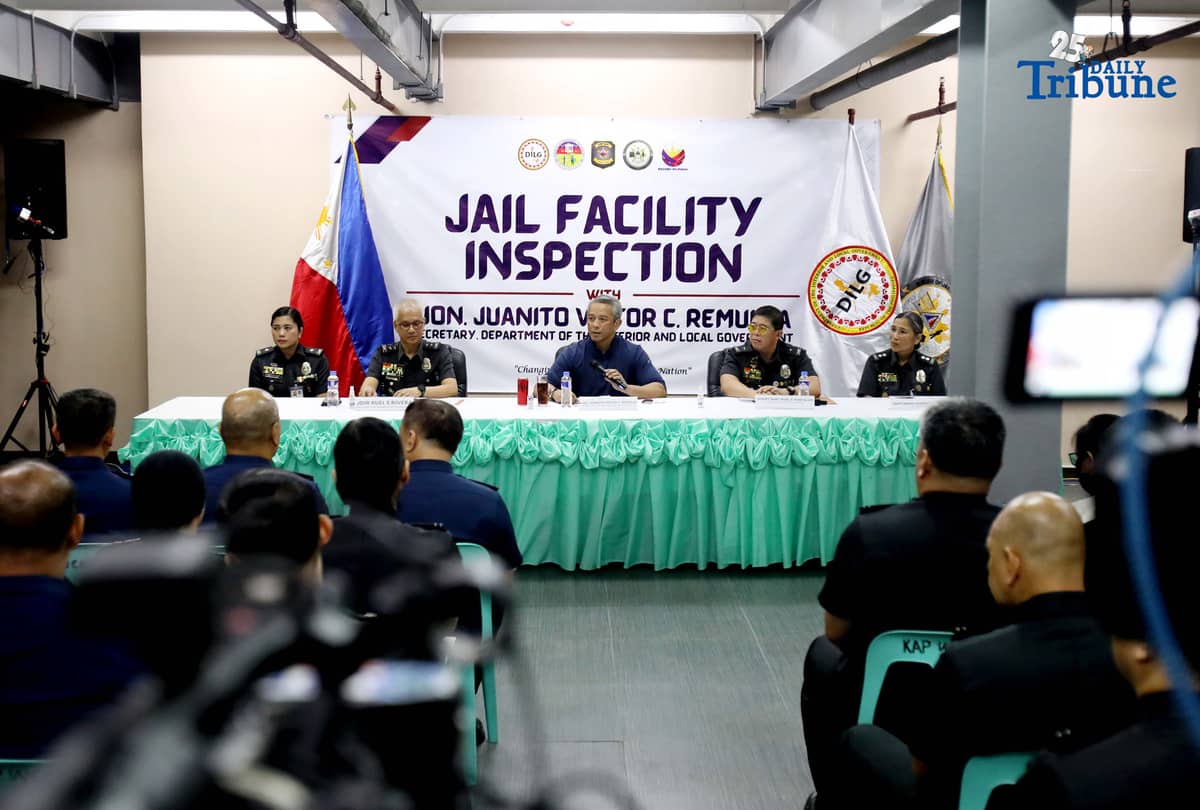 (October 20 2025) At the press-conference on Monday October 20 2025, DILG Sec. Jonvic Remulla along with BJMP Chief JDIR Ruel Rivera and other officials  said that the  Quezon City Jail in Brgy.  Payatas, Quezon City, is Willing and capable to detain those who will be indicted in the flood control scandal, he expects at least 200 individuals to be indicted in the coming weeks. Photo/Analy Labor