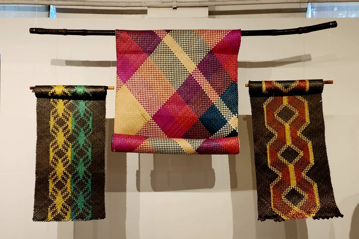 Sleeping mats woven by SLT learners.