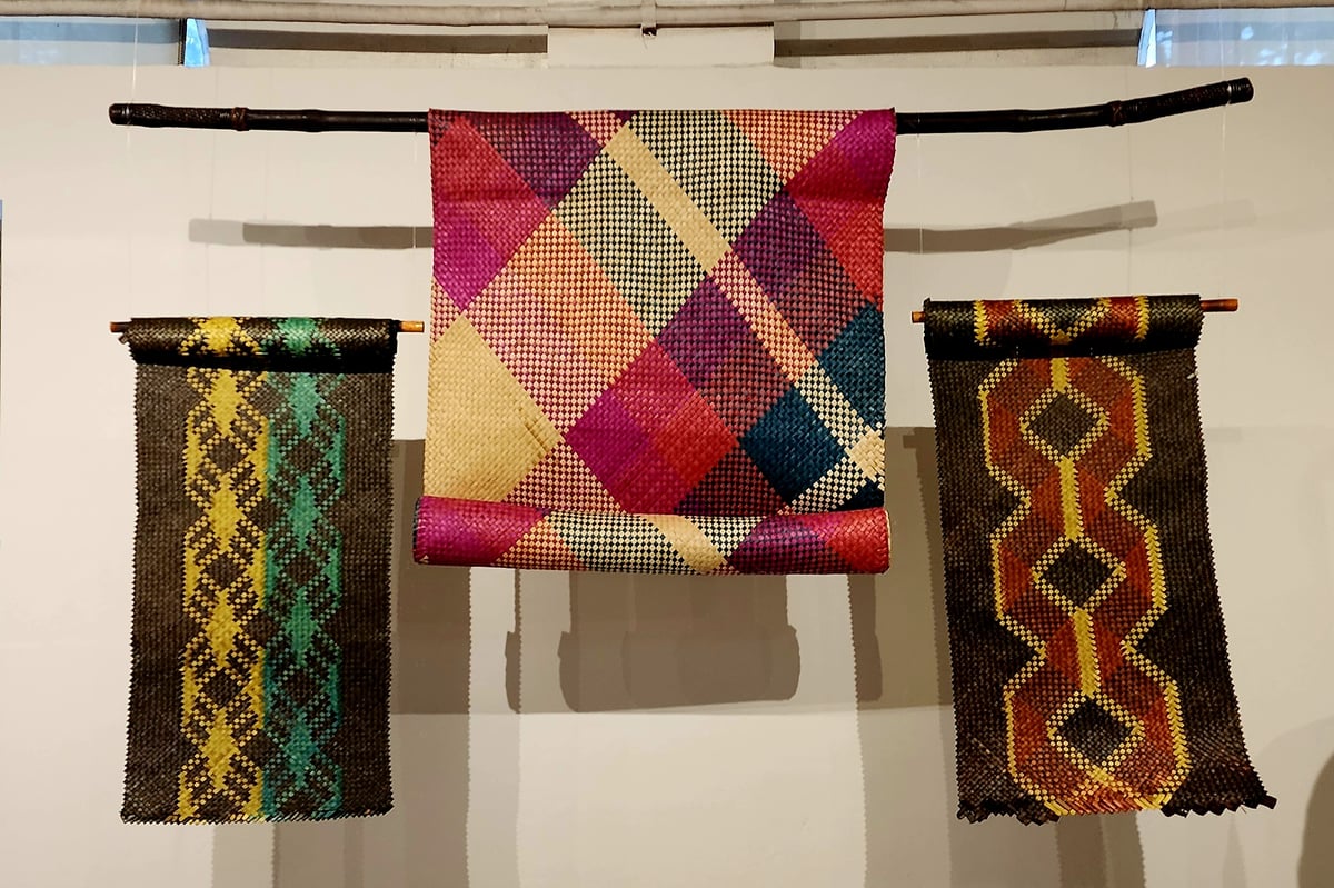 Sleeping mats woven by SLT learners.