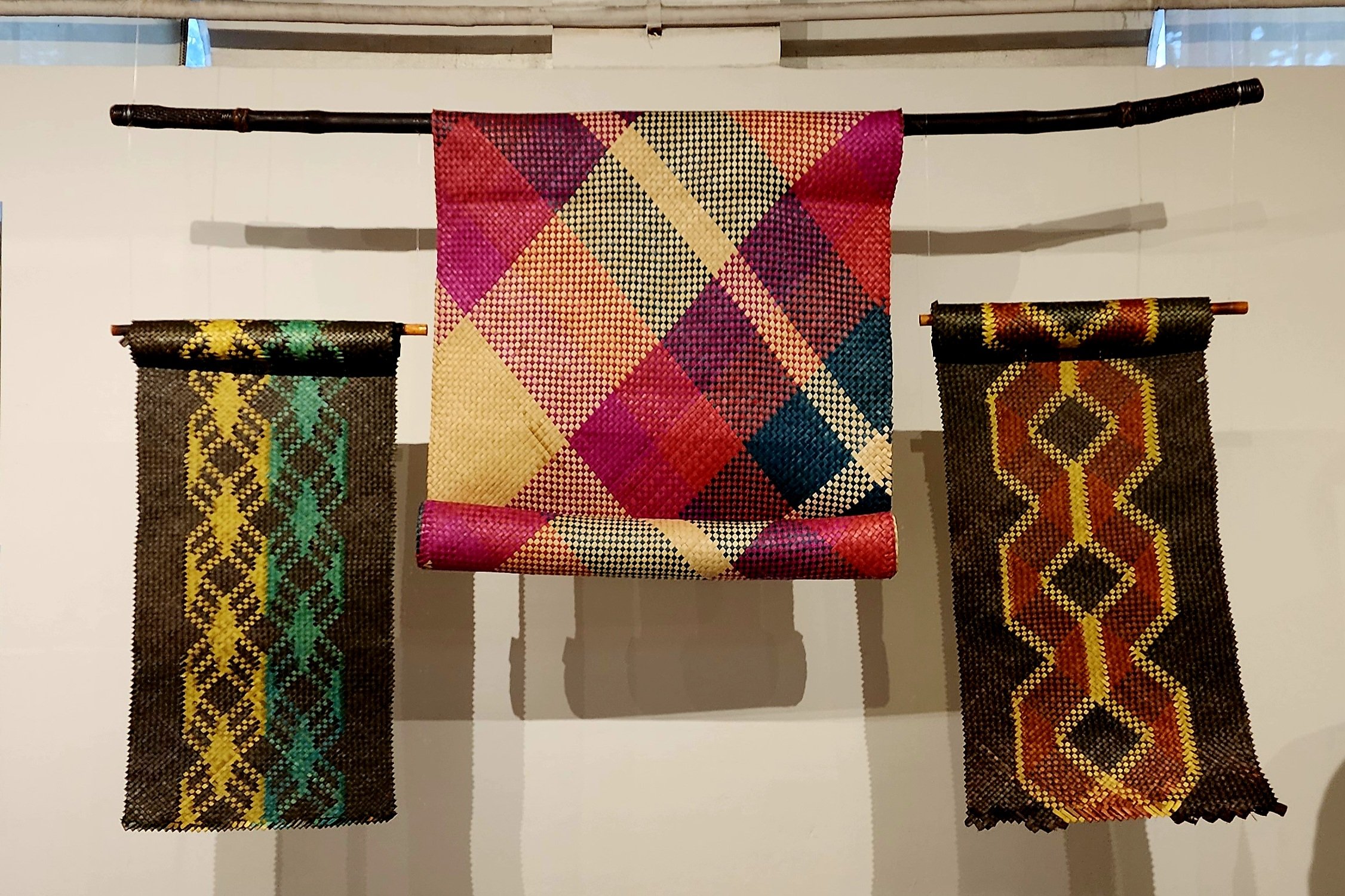 Sleeping mats woven by SLT learners.