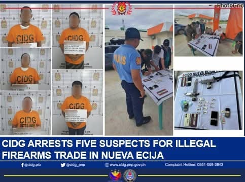 Five nabbed in Nueva Ecija for illegal gun trade — CIDG
