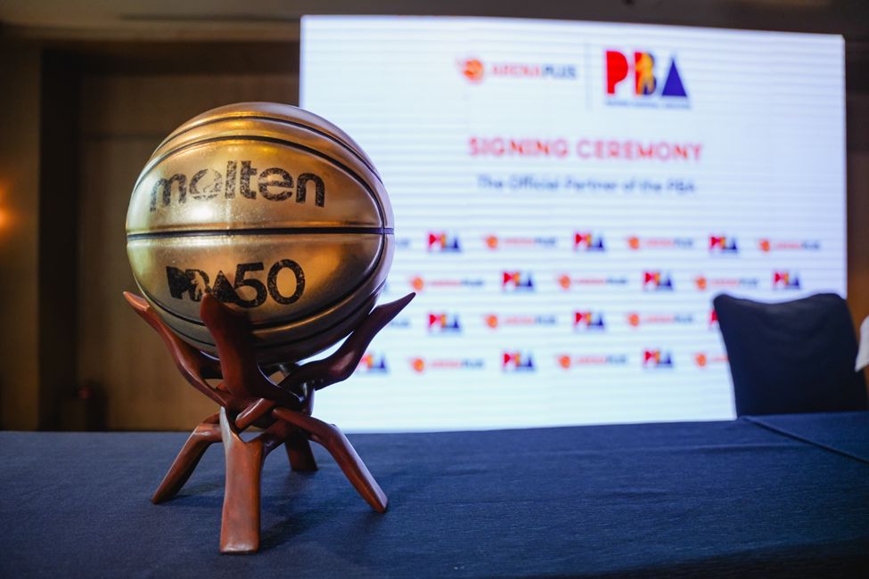 The golden basketball commemorating the league’s 50th grand anniversary.