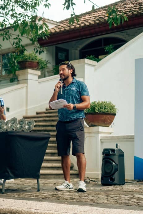 Kent Kudo, General Manager of Asian Development Tour announcing the winners of the Player’s Championship