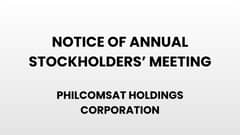 Notice of Annual Stockholder's Meeting - Philcomsat Holdings Corporation