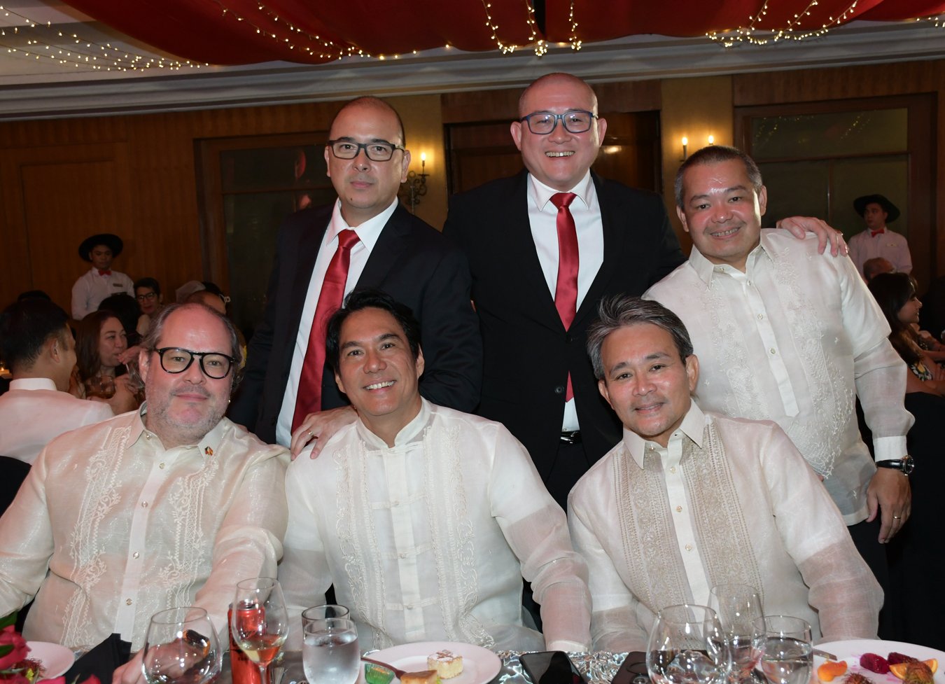 Seated: Anton Perdices, Hon. Consul of Spain in Cebu, Francis Llaban, Gino Salvador.Standing: Louie Moro, Oliver Ko and Chipi Borromeo.