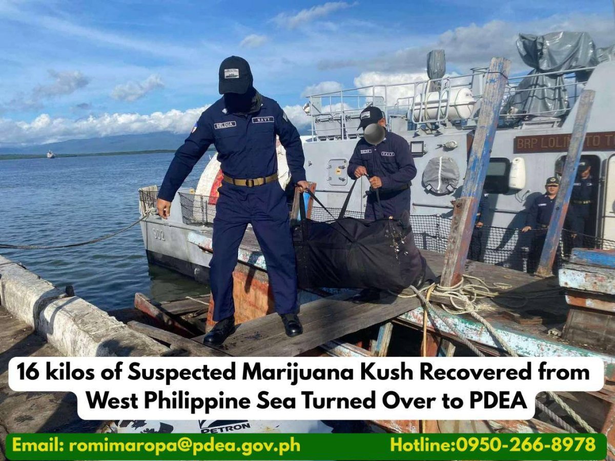 16 kilos of Kush seized in West Philippine Sea
