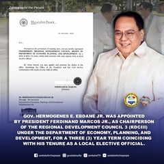 President Marcos appoints Ebdane as Central Luzon RDC chair
