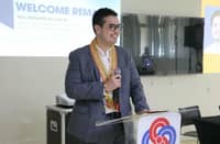 SBMA Senior Deputy Administrator for Business and Investment Renato Lee III welcomes guests and participants during the Dakal Lakad 2025 Demo and Graduation Day at the Subic Bay Exhibition and Convention Center (SBECC) on October 20, 2025.