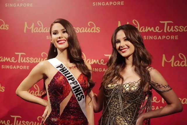 Boxing Legend Manny Pacquiao, Miss Universe Queens Pia Wurtzbach and Catriona Gray, Broadway Star Lea Salonga and Actress Host Anne Curtis waz figures at Madame Tussauds