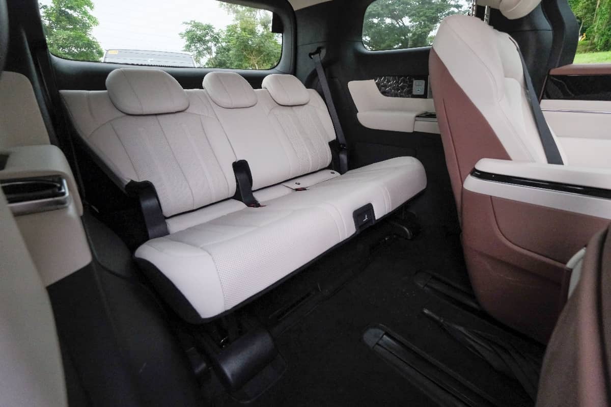SPACIOUS third-row seats provide generous legroom and plush materials for every passenger.