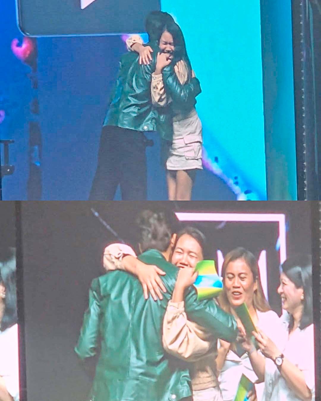 Fangirl turned journalist full circle moment as DAILY TRIBUNE’s reporter hugged her ultimate oppa at the MOA Arena stage during a “Name It” segment with Ji Chang Wook.