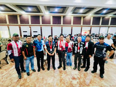 Sen. JV, PNP Officials lead charity ride for a cause