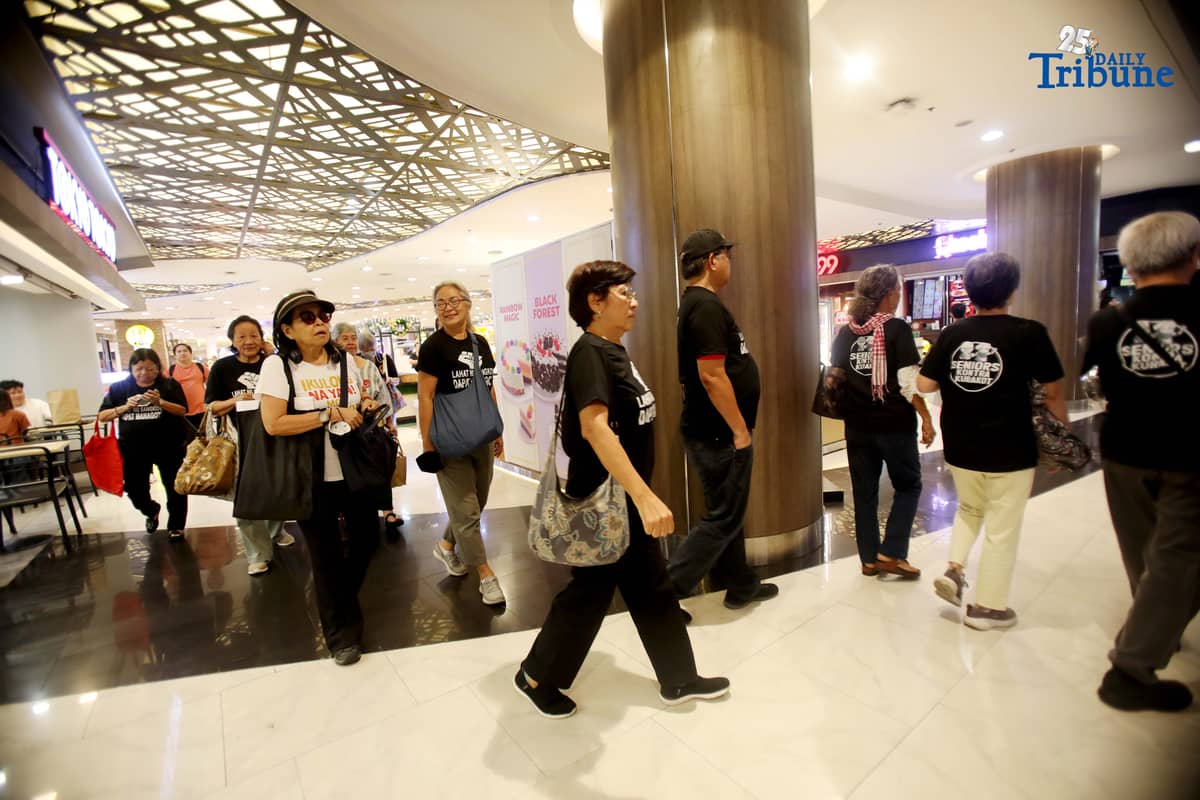 Senior citizens gathered at Robinsons Galleria on 25 October 2025, for the Seniors Kontra Kurakot Protest Walk, where they walked around the mall to symbolize their ongoing fight against corruption and their call for greater transparency and accountability in government.