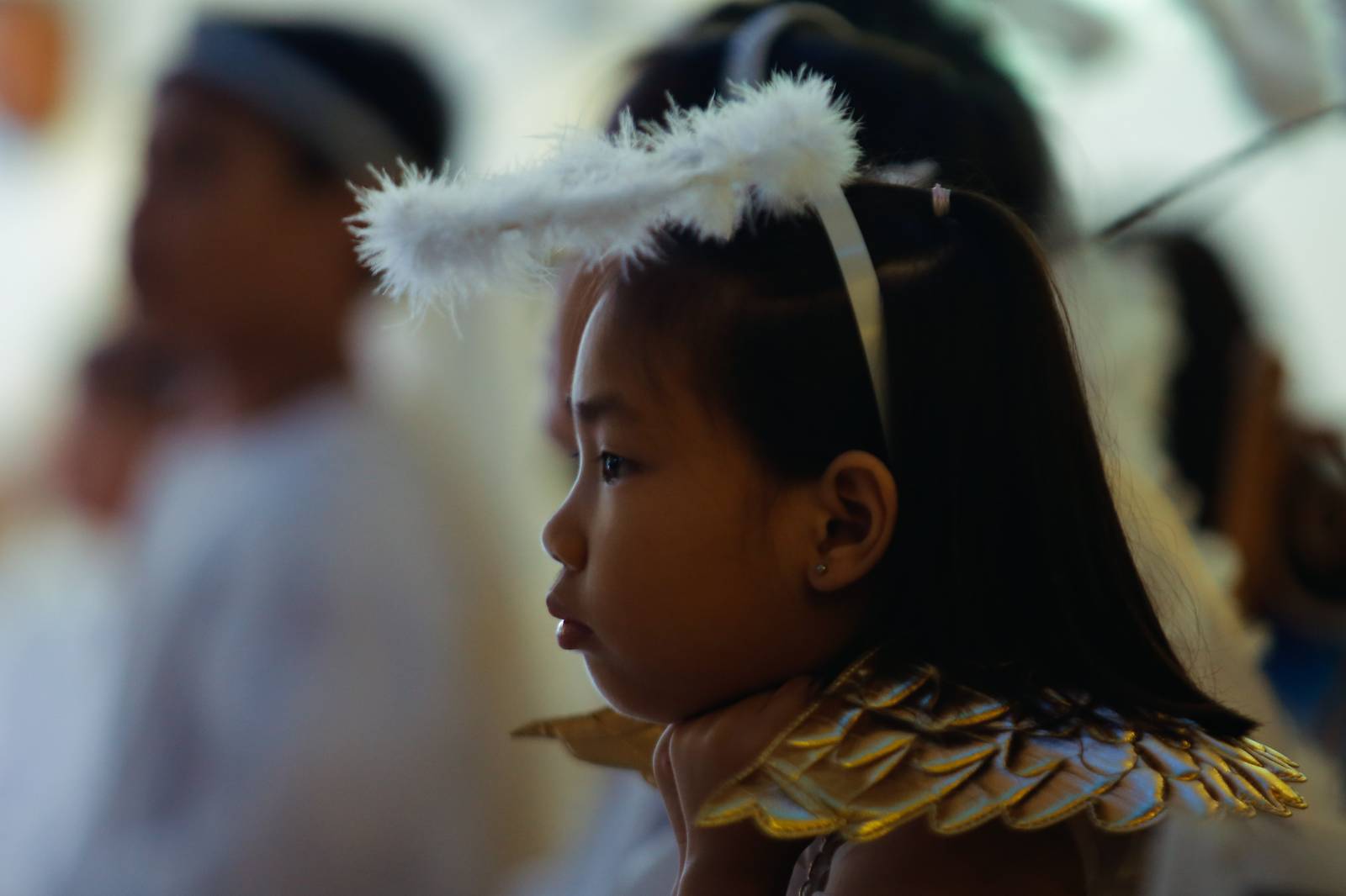 Children flock to Sta. Rita de Cascia Parish at PhilAm Homes in Quezon City on the morning of 26 October 2025 for their annual Parade of Saints. The parade aims to encourage the young to emulate the lives of the Catholic saints.