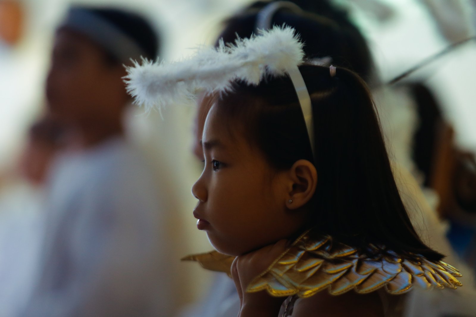 Children flock to Sta. Rita de Cascia Parish at PhilAm Homes in Quezon City on the morning of 26 October 2025 for their annual Parade of Saints. The parade aims to encourage the young to emulate the lives of the Catholic saints.