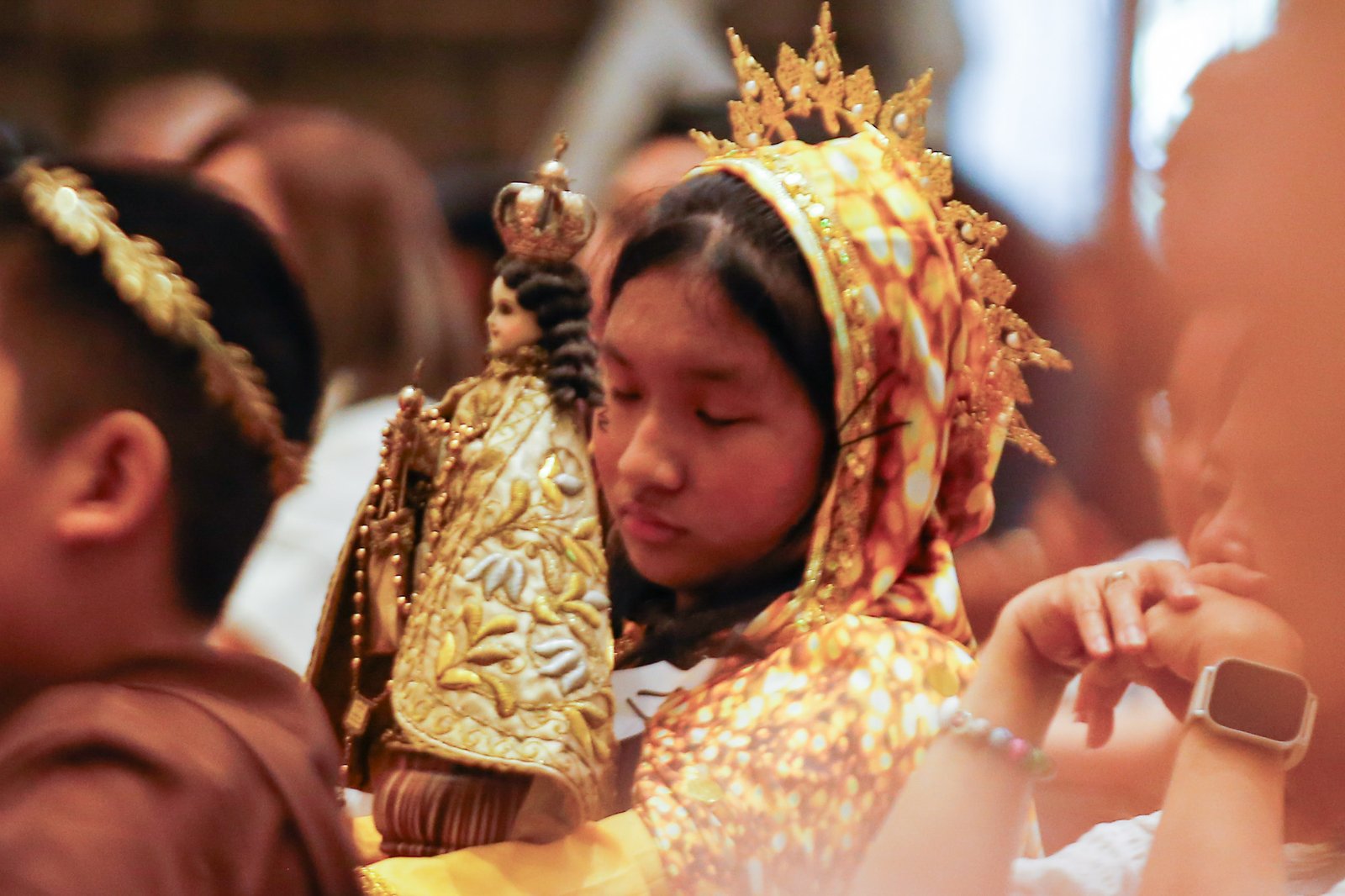 Children flock to Sta. Rita de Cascia Parish at PhilAm Homes in Quezon City on the morning of 26 October 2025 for their annual Parade of Saints. The parade aims to encourage the young to emulate the lives of the Catholic saints.