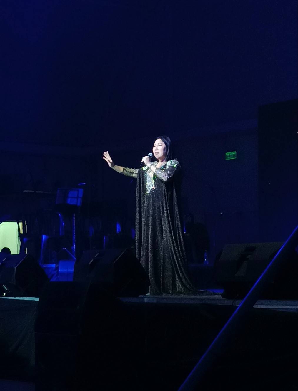 Frenchie Dy performing 'Someone Who Believes In You' by Air Supply during the 'Himig at Tinig Para Kay Inang Maria' tribute concert.