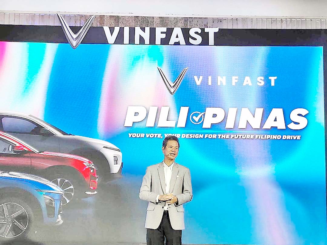ANTONIO ‘Toti’ Zara, CEO of VinFast Southeast Asia, introduces the PiliPinas campaign, inviting Filipinos to vote for their preferred vehicle designs.