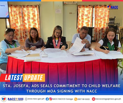 NACC, Agusan del Sur LGU team up to protect abandoned kids