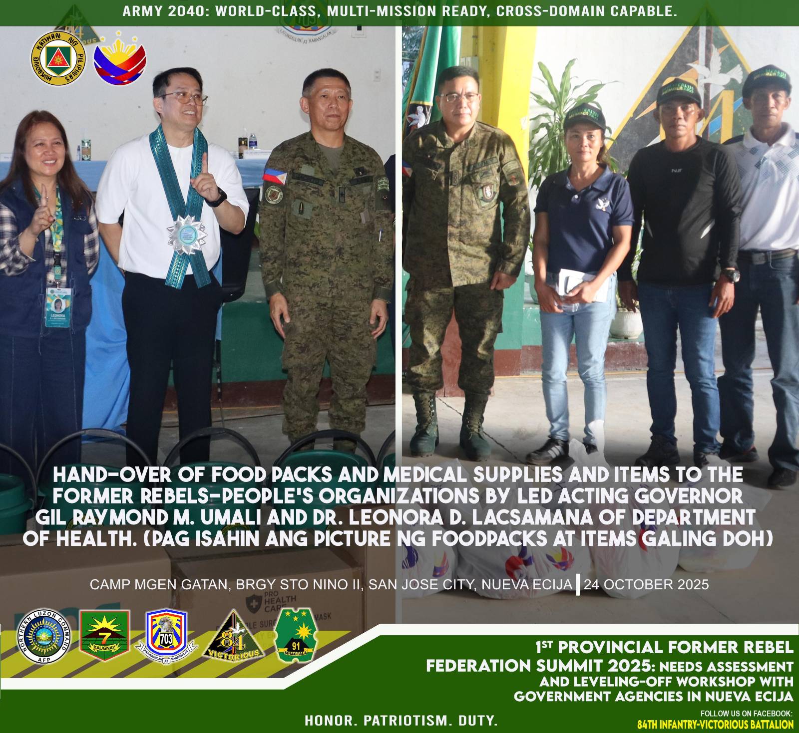 Army, Nueva Ecija hold first former rebels summit