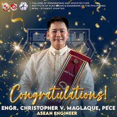 BPSU graduate Christopher Maglaque named ASEAN Engineer