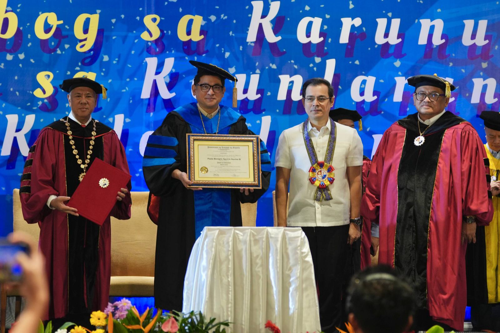 PLM awards honorary doctorate to Senator Bam Aquino