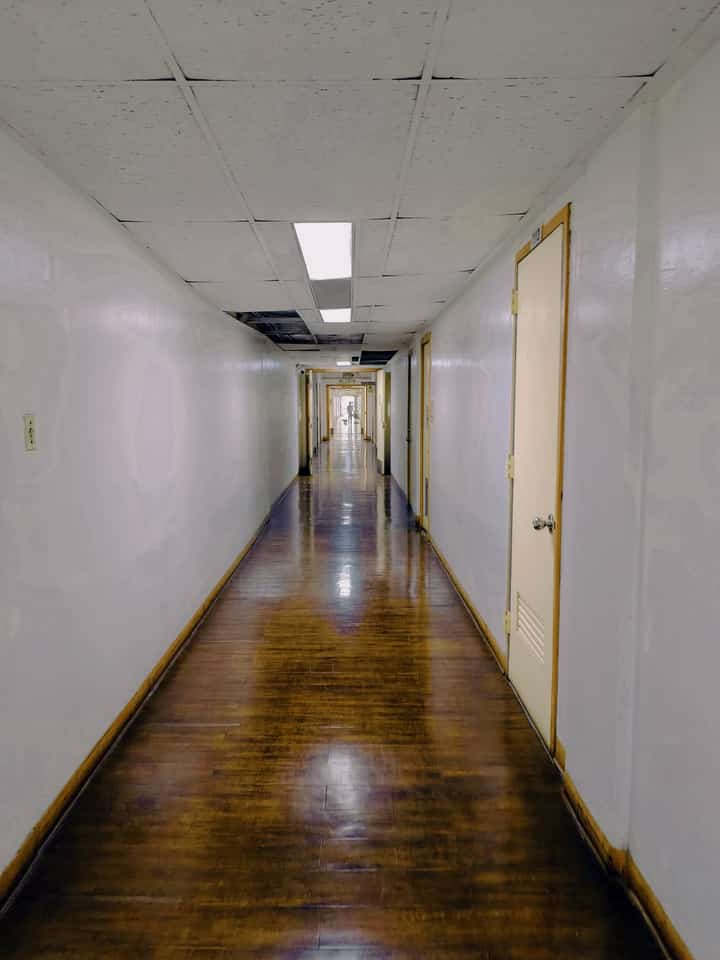 The hallway of Building 255 of the Subic Bay Metropolitan Authority (SBMA), a former air raid shelter of the US Naval Base, at the Subic Bay Freeport Zone.