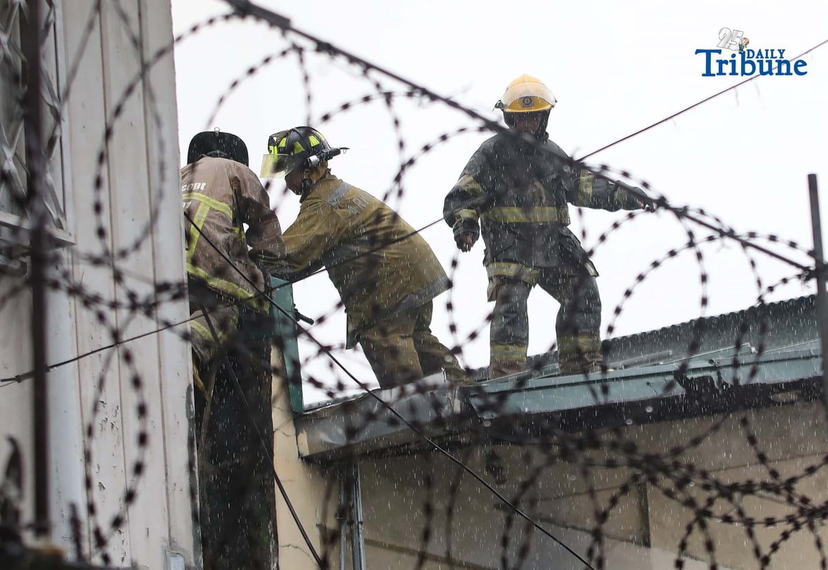 (October 30 2025) Fire-fighters responded to the 3rd alarm fire that hit at Brgy. San Antonio in Quezon City on Thursday October 30 2025. Photo/Analy Labor