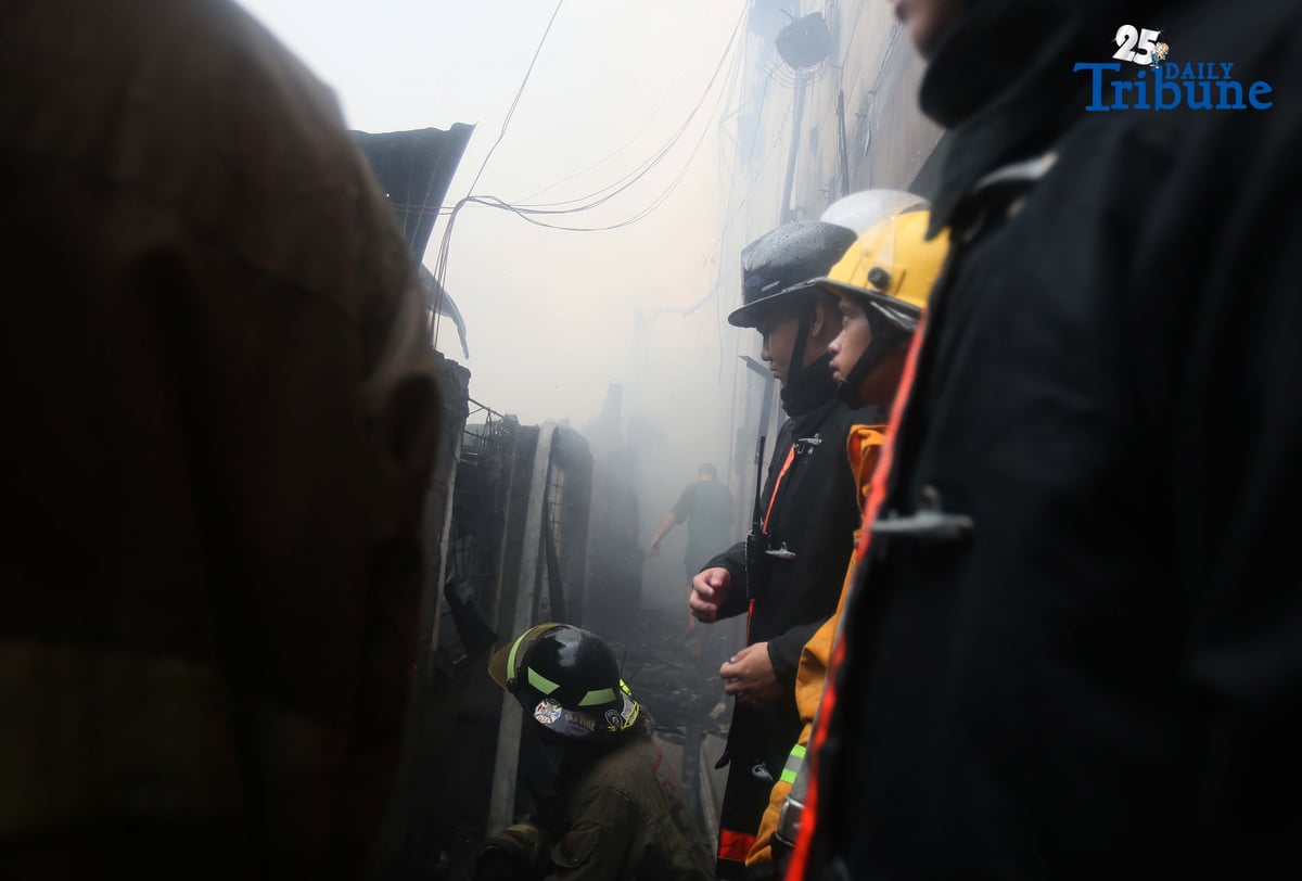 (October 30 2025) Fire-fighters responded to the 3rd alarm fire that hit at Brgy. San Antonio in Quezon City on Thursday October 30 2025. Photo/Analy Labor