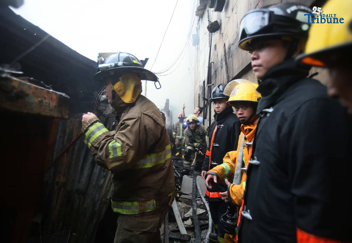 (October 30 2025) Fire-fighters responded to the 3rd alarm fire that hit at Brgy. San Antonio in Quezon City on Thursday October 30 2025. Photo/Analy Labor