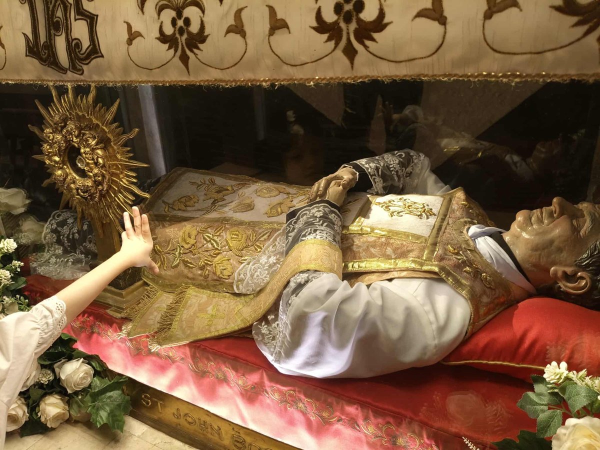 Relic Chapel of Salesian Saints at the back of the Main Church of St John Bosco Parish in Makati.