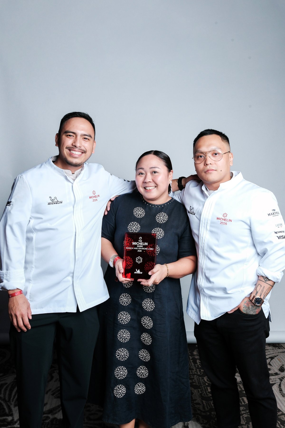 Chefs John Kevin Navoa and Thirdy Dolatre, and Operations Director Erin G. Recto