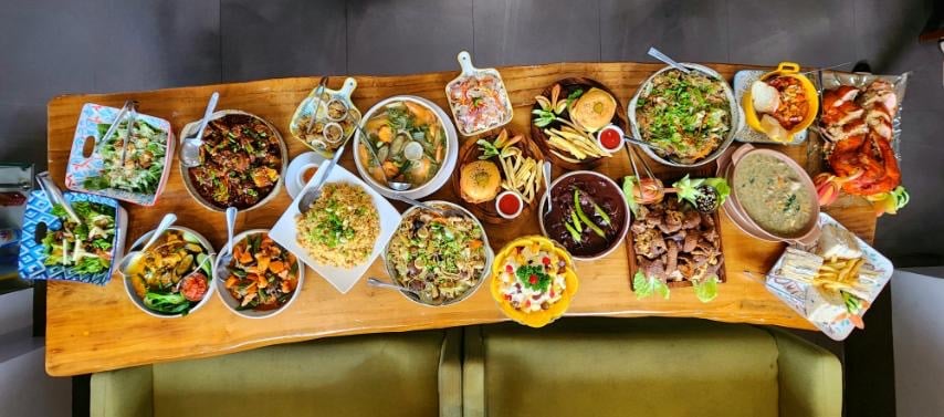 Sumptuous array of dishes offered by Super Heroverse Cafe Food.
