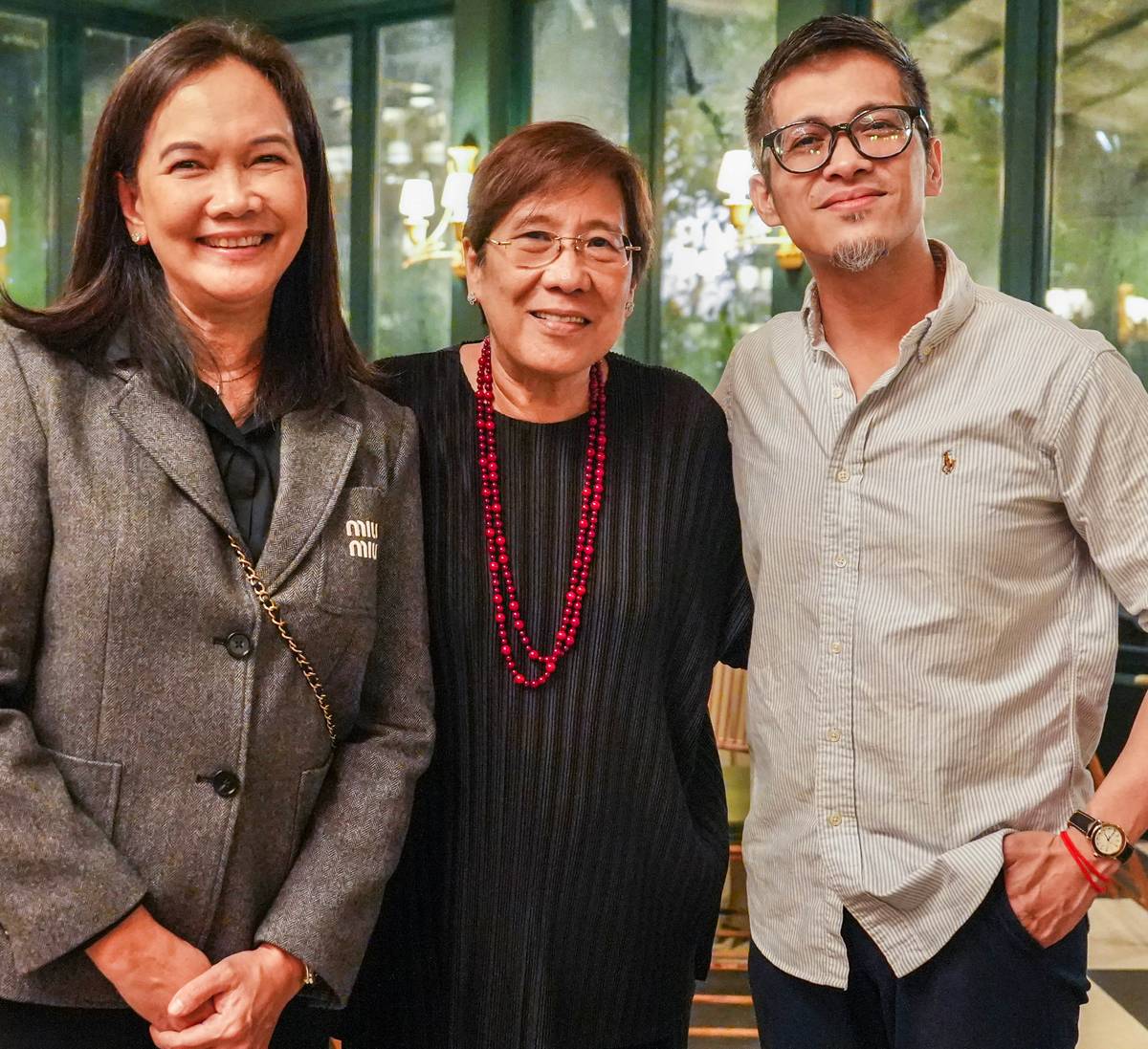 Atty. Joji Alonso, Dir. Vivian Recio and Dingdong Fiel.