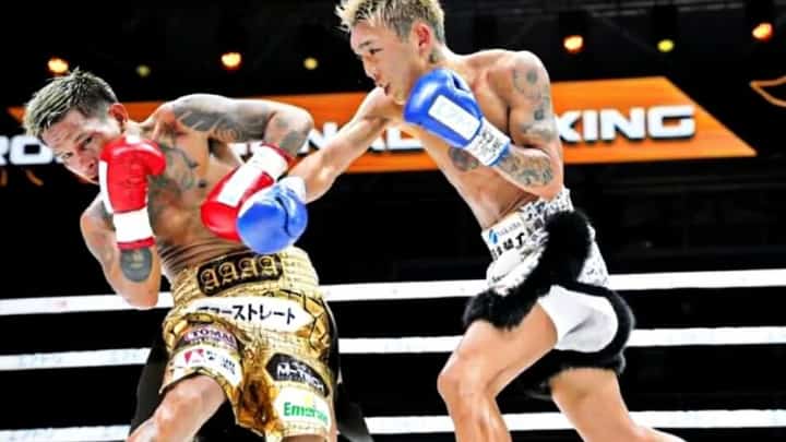 Johnriel Casimero (left) loses to Japanese Kyonosuke Kameda in Kyrgyzstan last week and stands to receive a summon from the GAB over fight-fixing allegations.