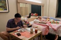 Kris Aquino with sons Bimby and Josh.