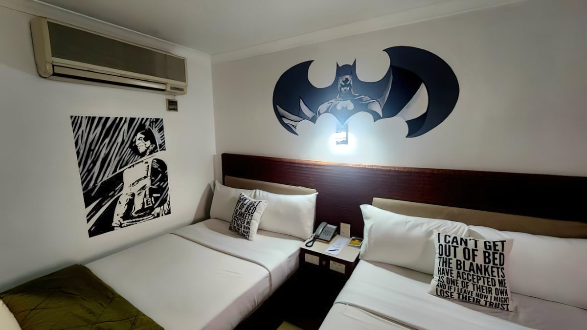 Black-and-White Batman Room.
