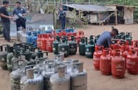 AUTHORITIES seize 21 filled and 86 empty counterfeit LPG cylinders valued at around P200,000 during a raid in Cauayan City, Isabela, on 27 October, arresting two suspects for trademark infringement.