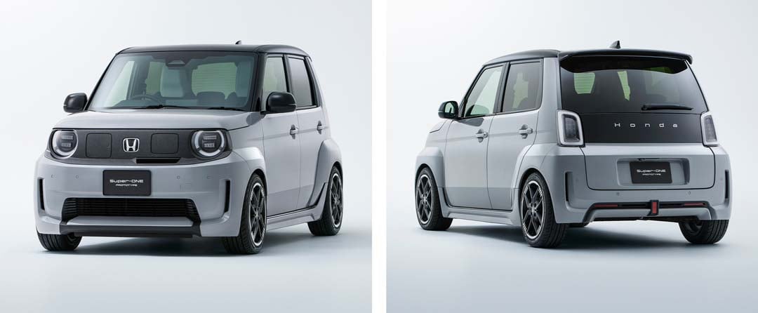 THE front and rear views highlight the model’s wide stance and clean lines.