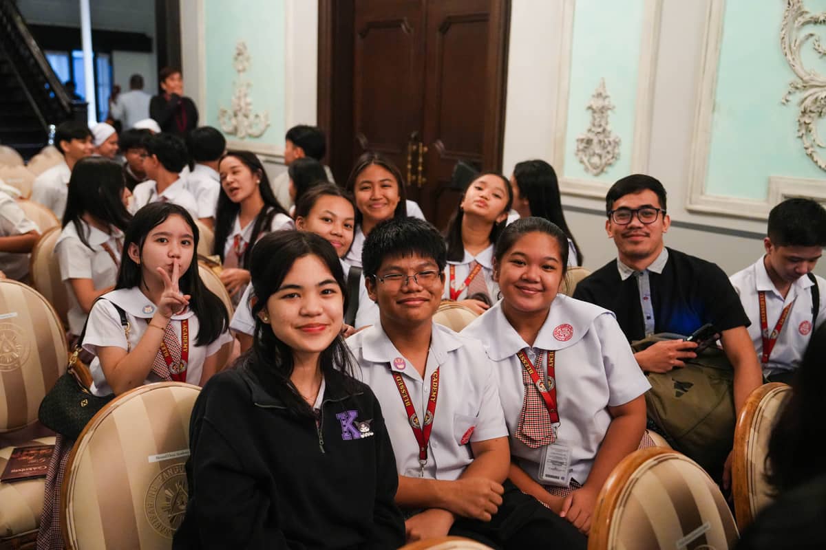 TEACHERS and students of Blessed Elena Elementary School.