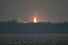 India space agency launches its heaviest satellite