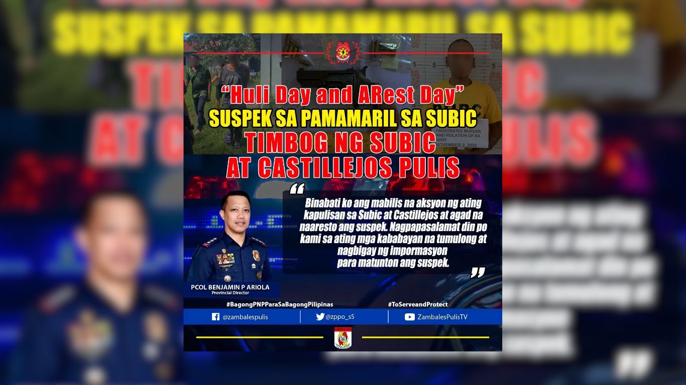 Suspect in Subic shooting incident arrested; victim in stable condition