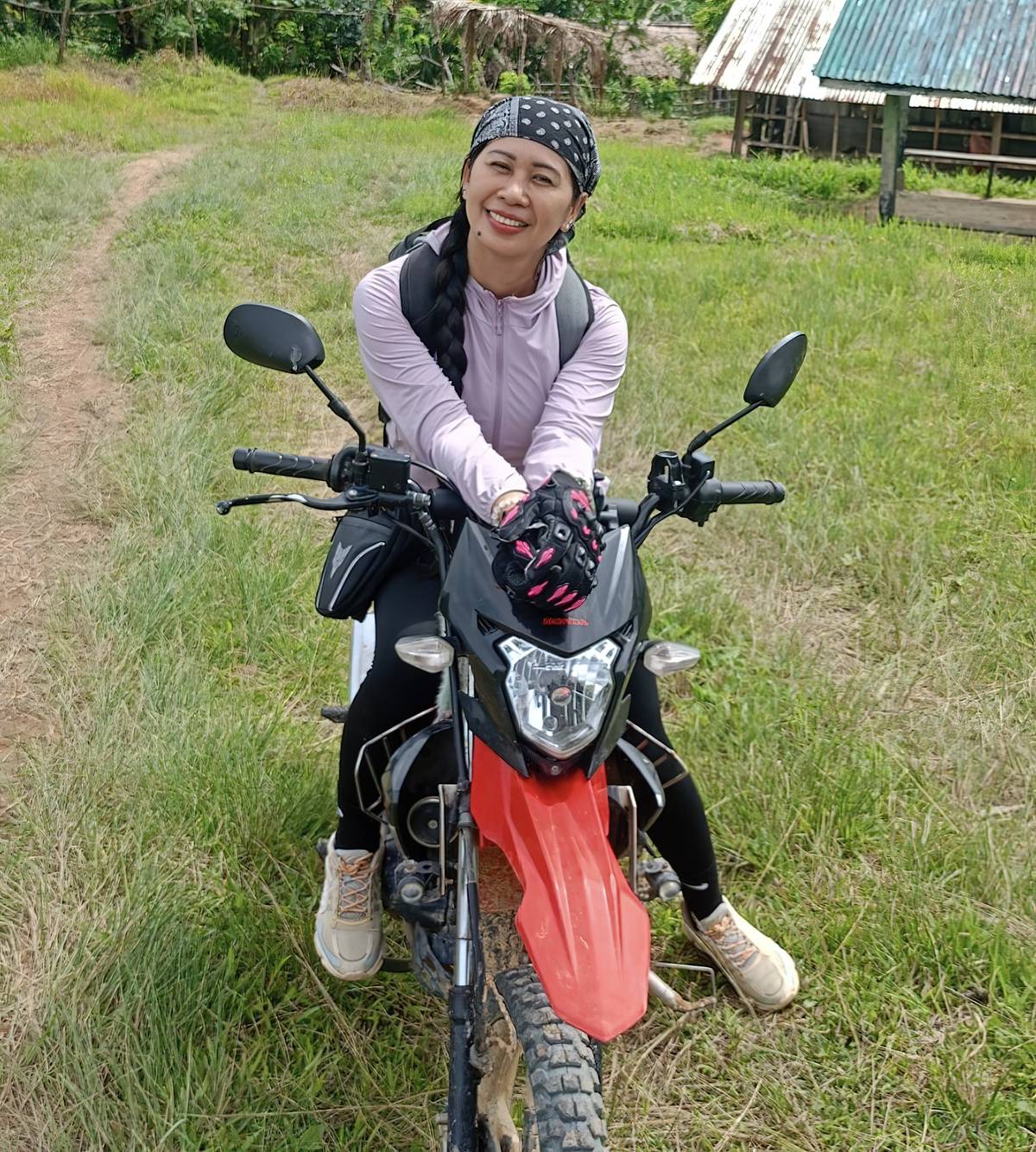 Lozano with her trusted mode of transport.