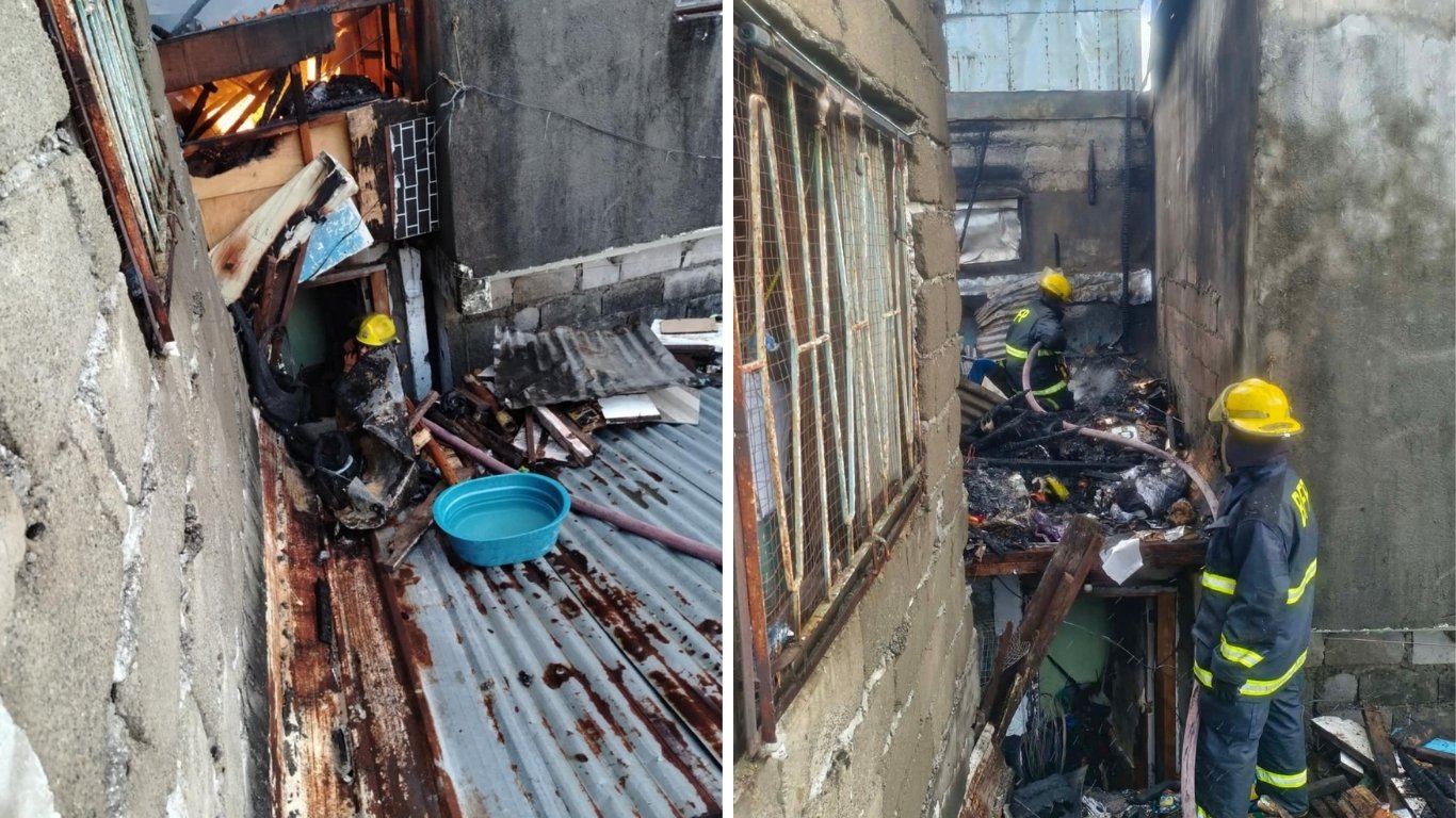 Blaze razes residential compound