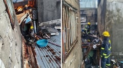 Blaze razes residential compound