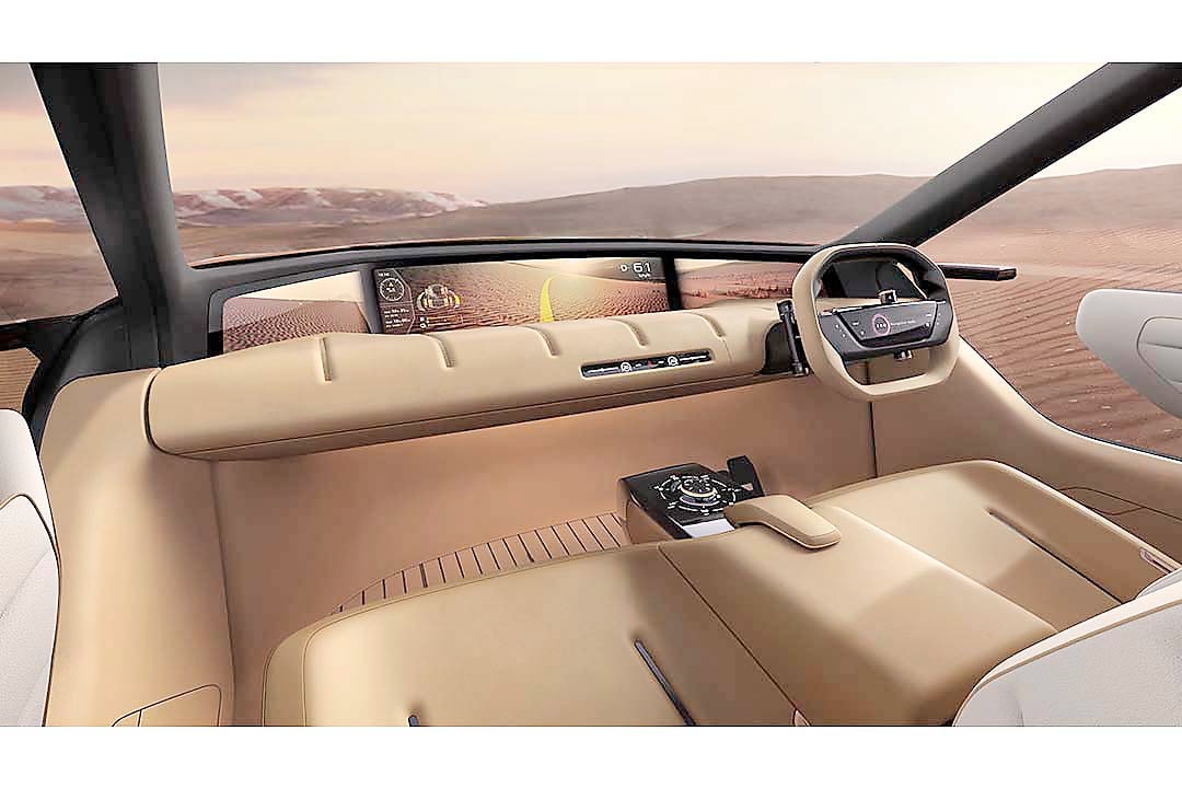 CABIN view combines warm tones and sweeping digital displays that merge function with simplicity.