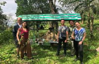 Teresa and her Co-Founder Dana Marquez with their partner beekeepers, wild honey gatherers, and biodiversity officers in Negros.