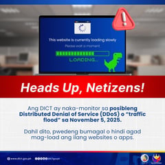 DICT warns public of possible cyberattack on 5 November